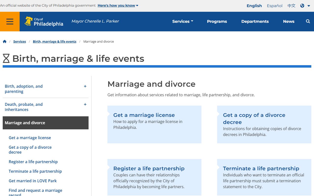 Philadelphia marriage records