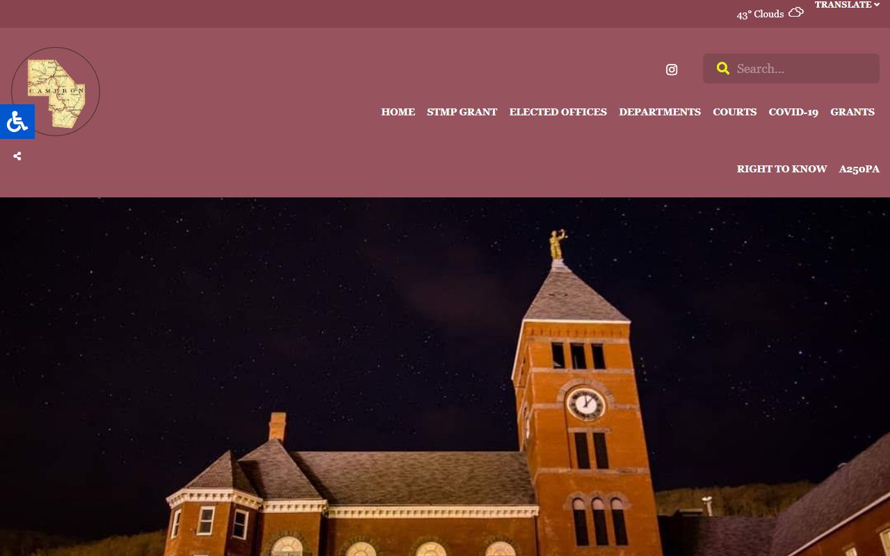 Cameron County official website for marriage records information