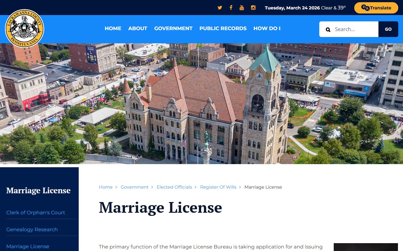 Scranton marriage records through Lackawanna County